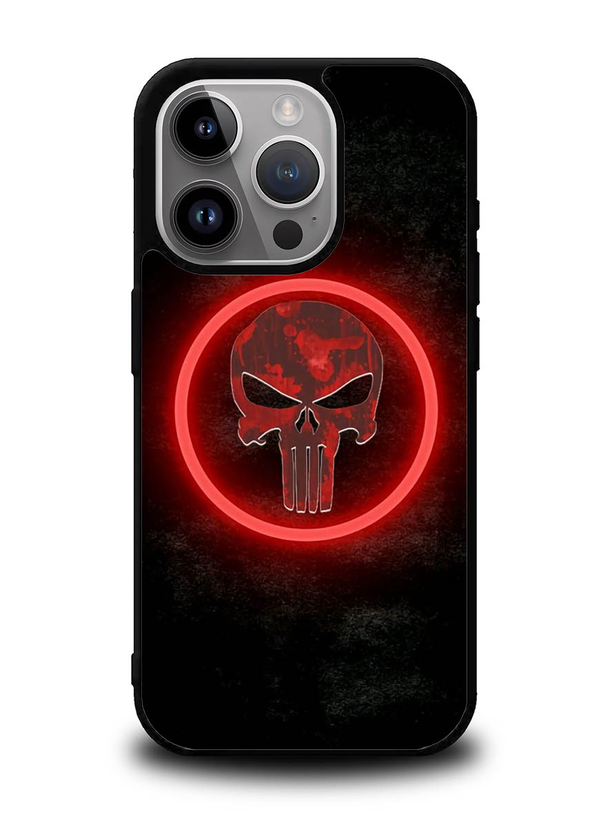 Punisher Red iPhone 14 Pro Case QC5798