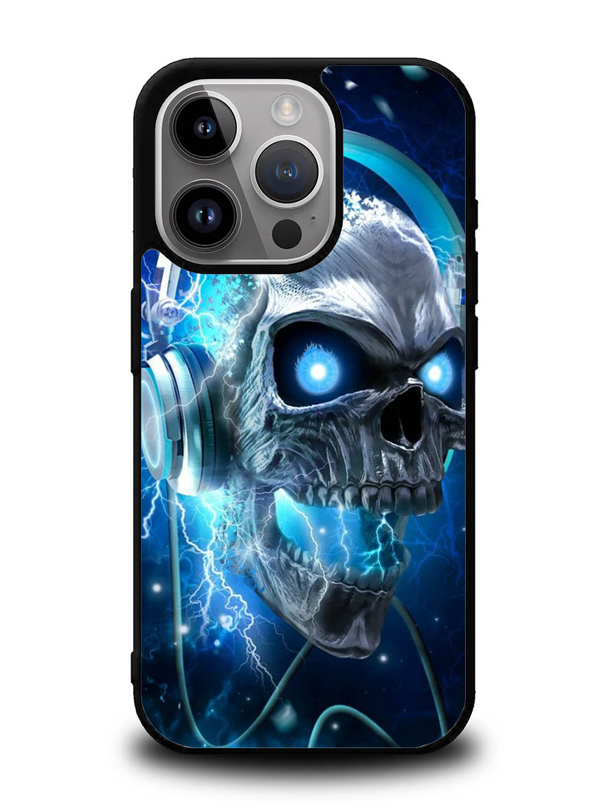 Skull Blue iPhone 16 Pro Case
