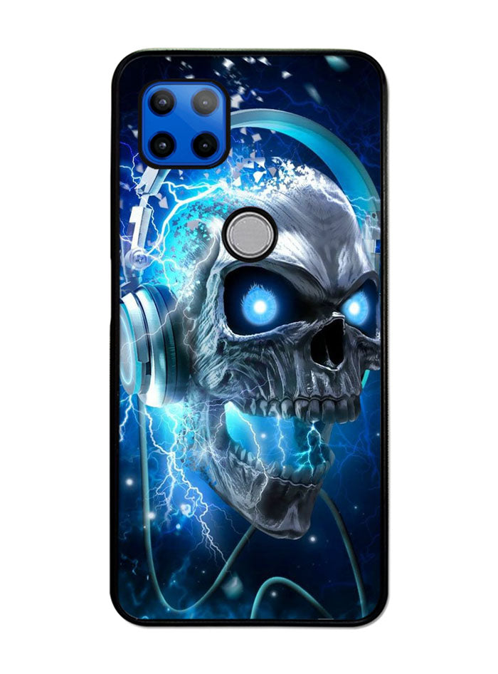 Skull Blue Motorola Moto G 5G Case , Moto One 5G Ace Case