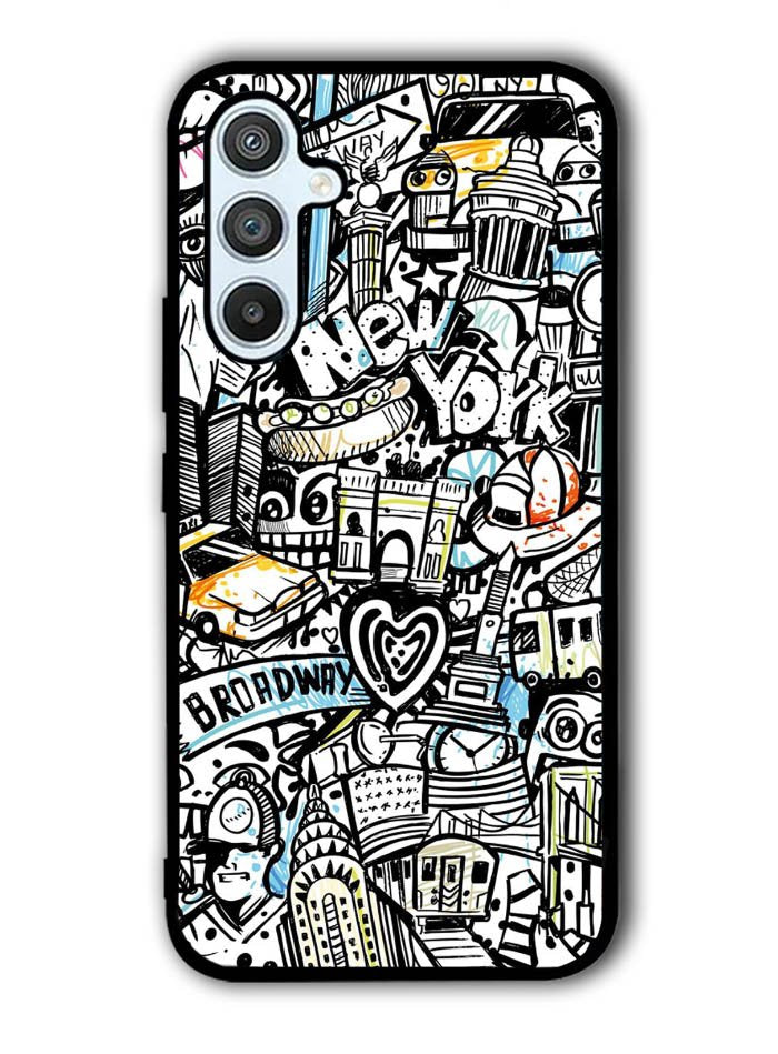 Doodle New York Samsung Galaxy A54 5G Case OV9338