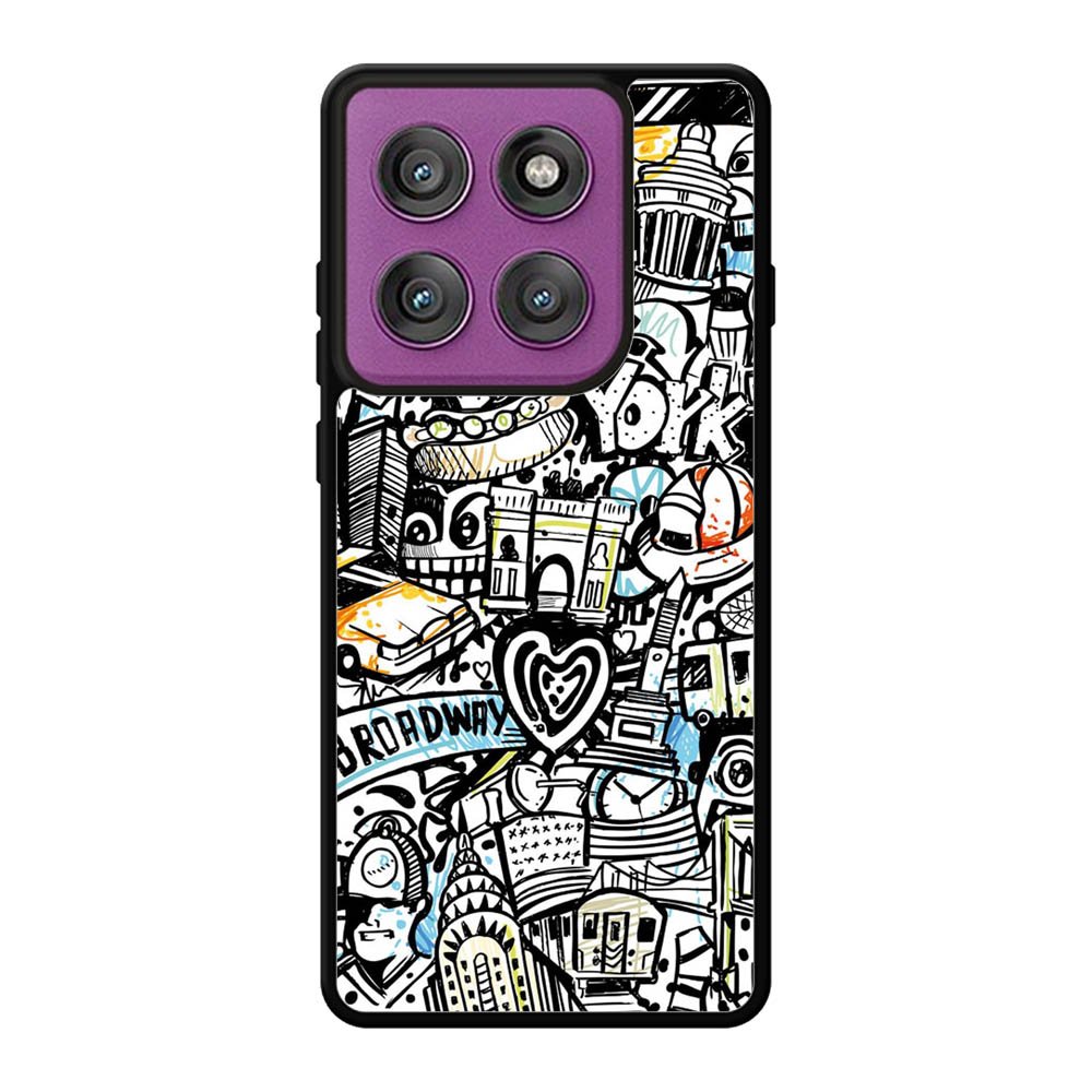 Doodle New York Motorola Moto Edge 60 Pro Case QC9338