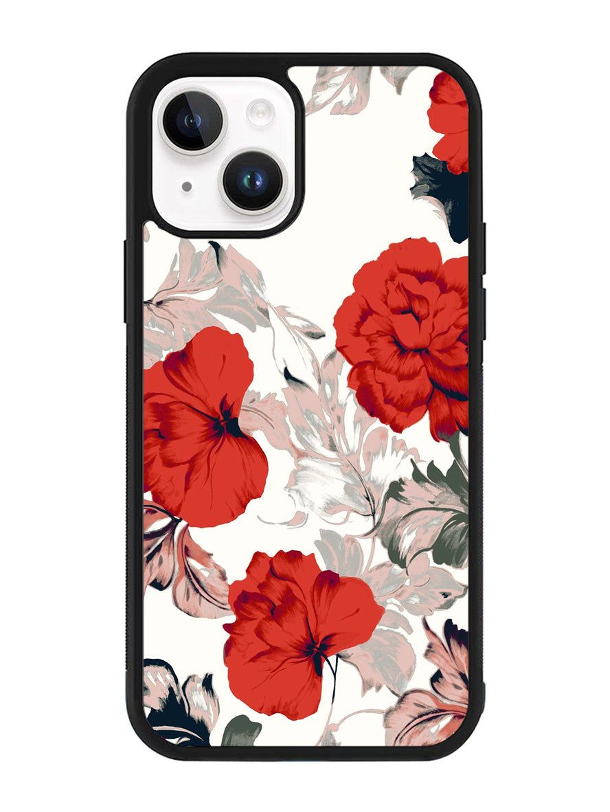 Big Red Peony iPhone 14 Case QC9317