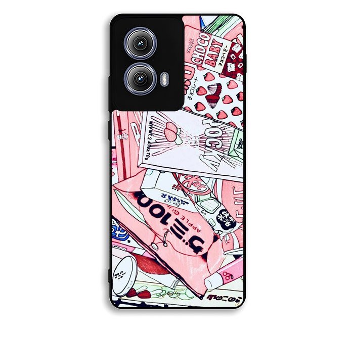Japanese Pink Motorola Moto Edge 2024 Case OV5903