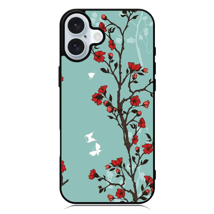 Japanese Flowers iPhone 16 Plus Case QC9457