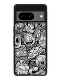 Black Doodle Google Pixel 8A Case QC9476
