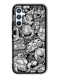 Black Doodle Samsung Galaxy A54 5G Case OV9476