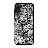 Black Doodle Samsung Galaxy A07 Case OV9476