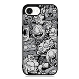 Black Doodle iPhone 16e Case OV9476