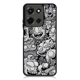 Black Doodle Motorola Moto G 5G 2025 Case OV9476