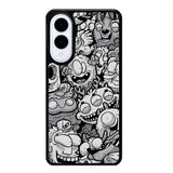 Black Doodle Samsung Galaxy S25 Edge 5G Case OV9476
