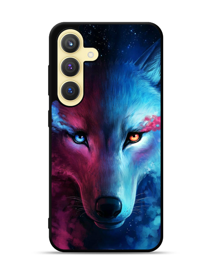 Wolf Art Blue Red Samsung Galaxy S24 FE 5G Case OV8673