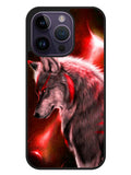 Cool Wolf Red iPhone 14 Pro Case OV8680