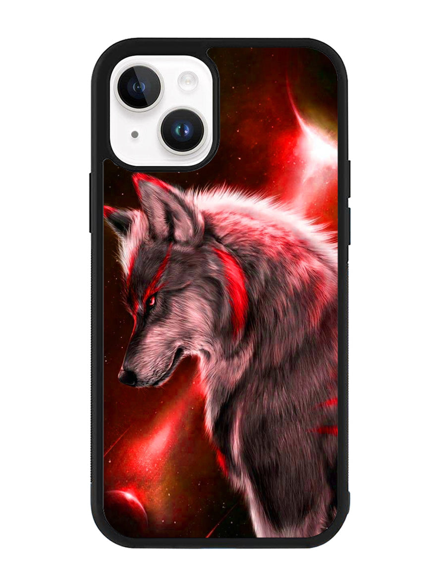 Cool Wolf Red iPhone 15 Case OV8680