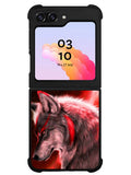 Cool Wolf Red Samsung Galaxy Z Flip 5 5G 2023 Case
