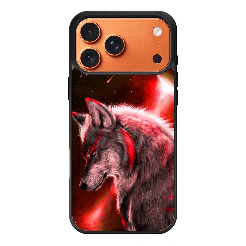 Cool Wolf Red iPhone 17 Pro Case