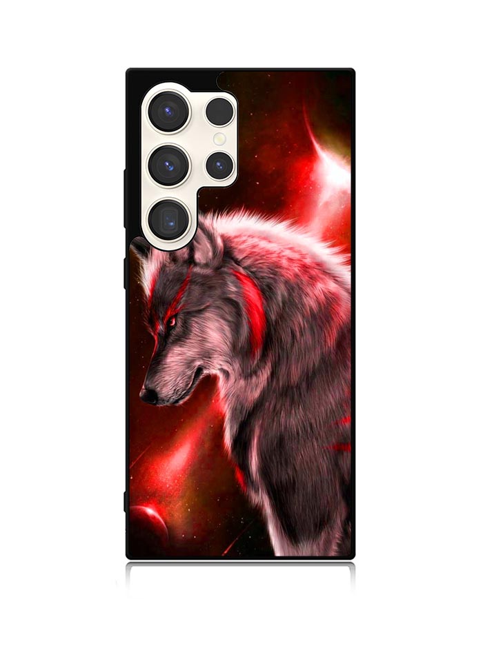 Cool Wolf Red Samsung Galaxy S24 Ultra 5G Case