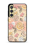 Gold Glitter Flowers Samsung Galaxy S24 5G Case OV5906