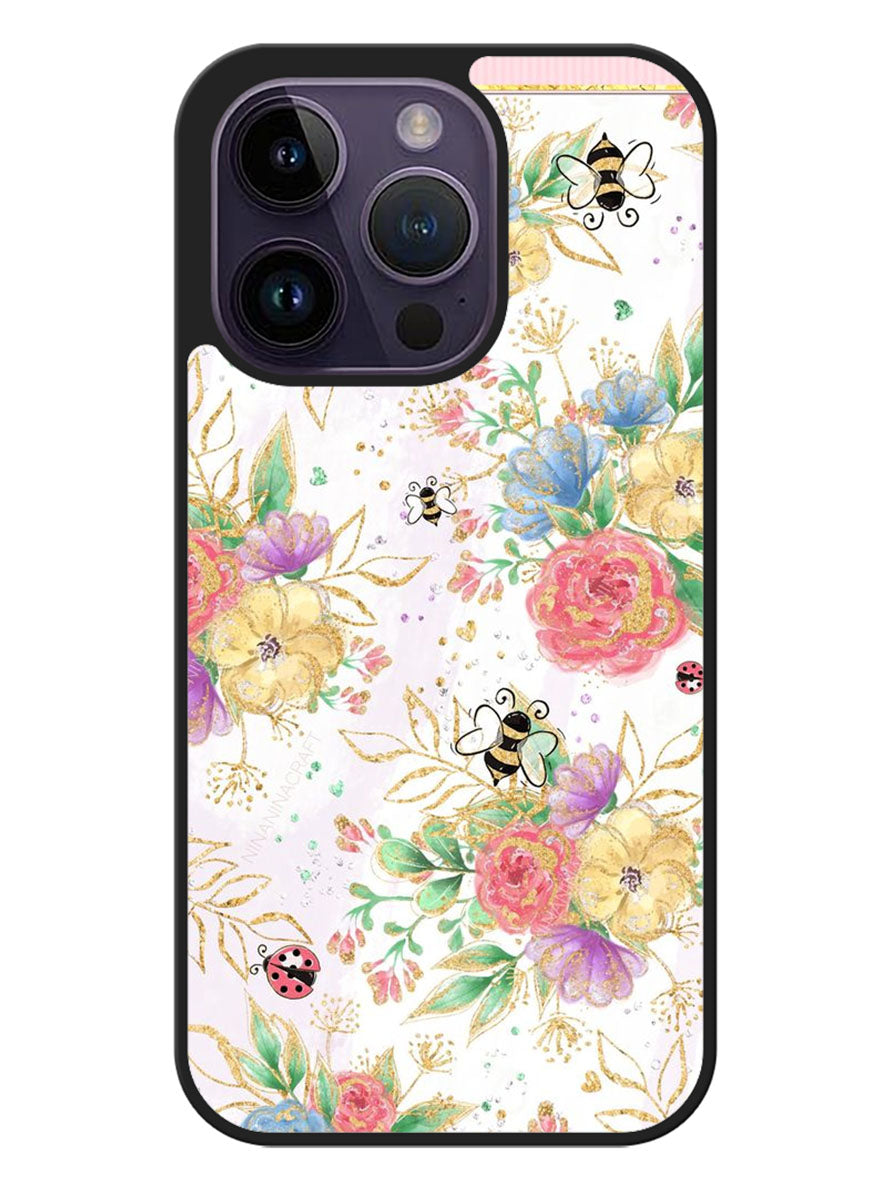 Bee Spring Flowers iPhone 14 Pro Case OV4302