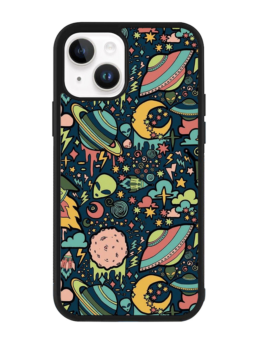 aliens rockets space iPhone 14 Case QC5999