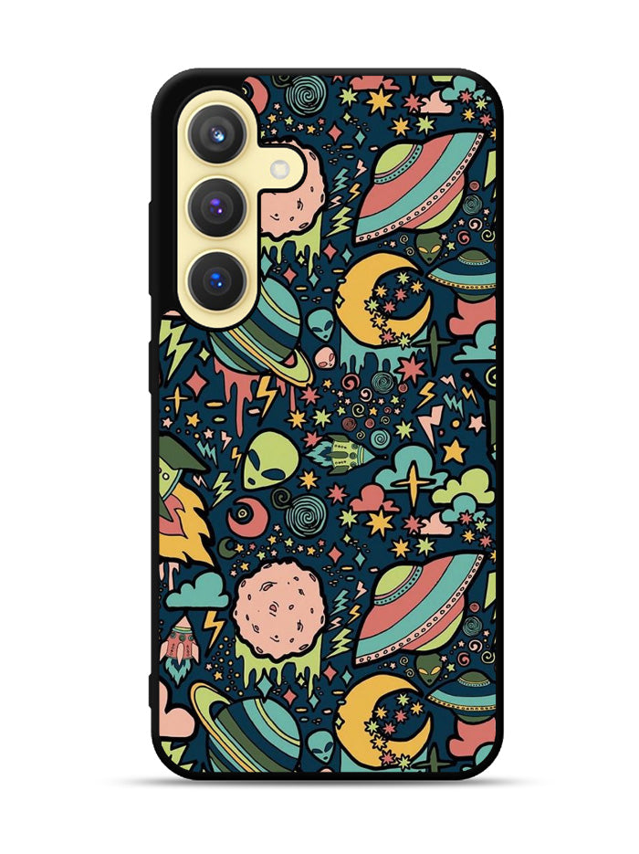 aliens rockets space Samsung Galaxy S23 5G Case QC5999