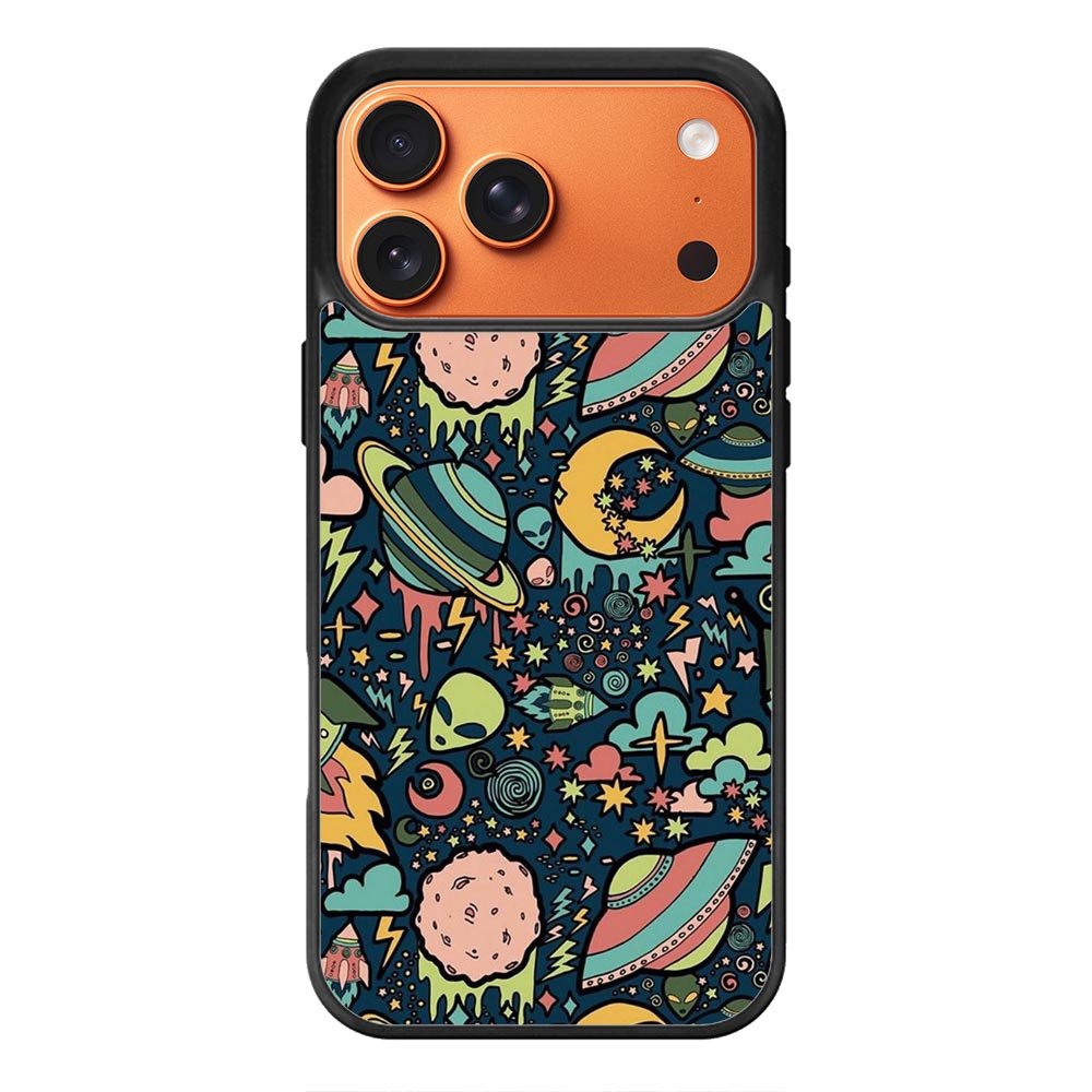 aliens rockets space iPhone 17 Pro Max Case OV5999
