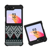 Black Geometric FLF0537 Samsung Galaxy Z Flip 5 , Z Flip 4 , Z Flip 3 , Z Fold 5 , Z Fold 4 , Z Fold 3 5G Case