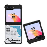 Custom Miami Boarding Pass FLF0570 Samsung Galaxy Z Flip 5 , Z Flip 4 , Z Flip 3 , Z Fold 5 , Z Fold 4 , Z Fold 3 5G Case