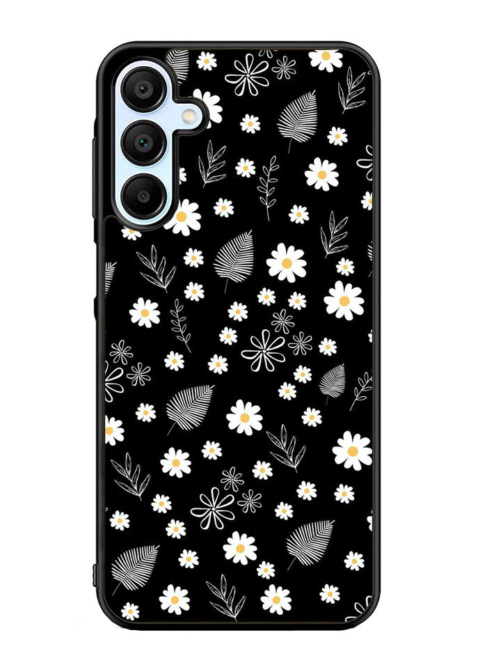 Floral Flower Black White Samsung Galaxy A15 5G Case OV11088