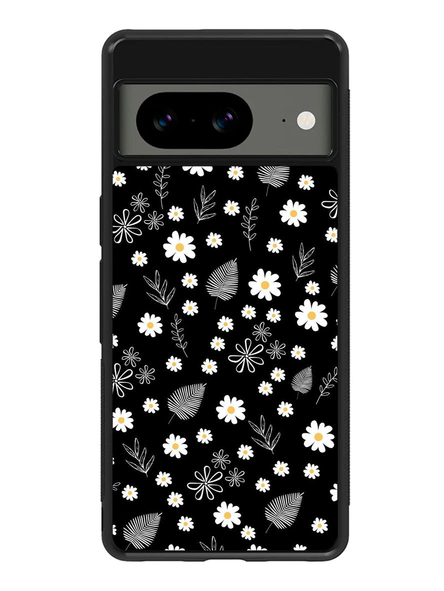 Floral Flower Black White Google Pixel 8A Case QC11088