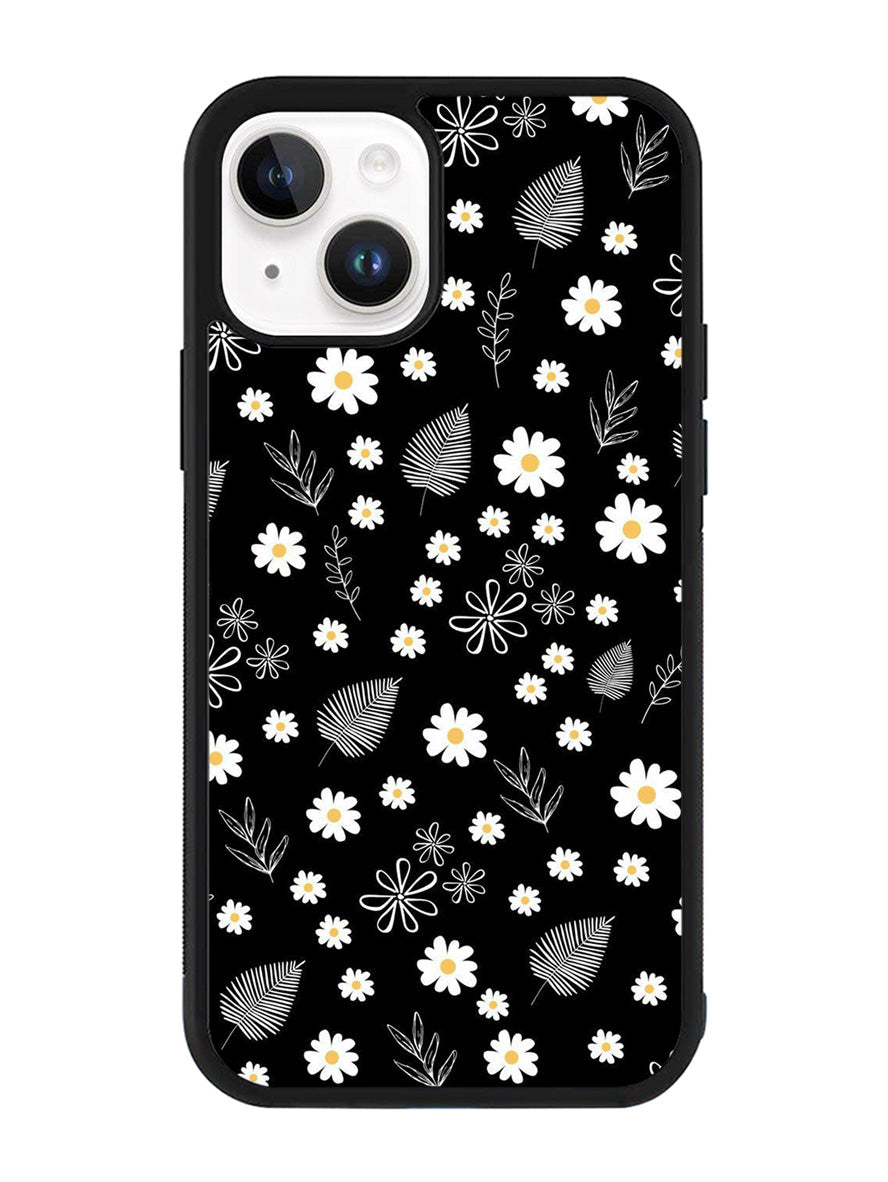 Floral Flower Black White iPhone 14 Plus Case QC11088
