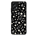 Floral Flower Black White Motorola Moto G Play 2024 Case OV11088