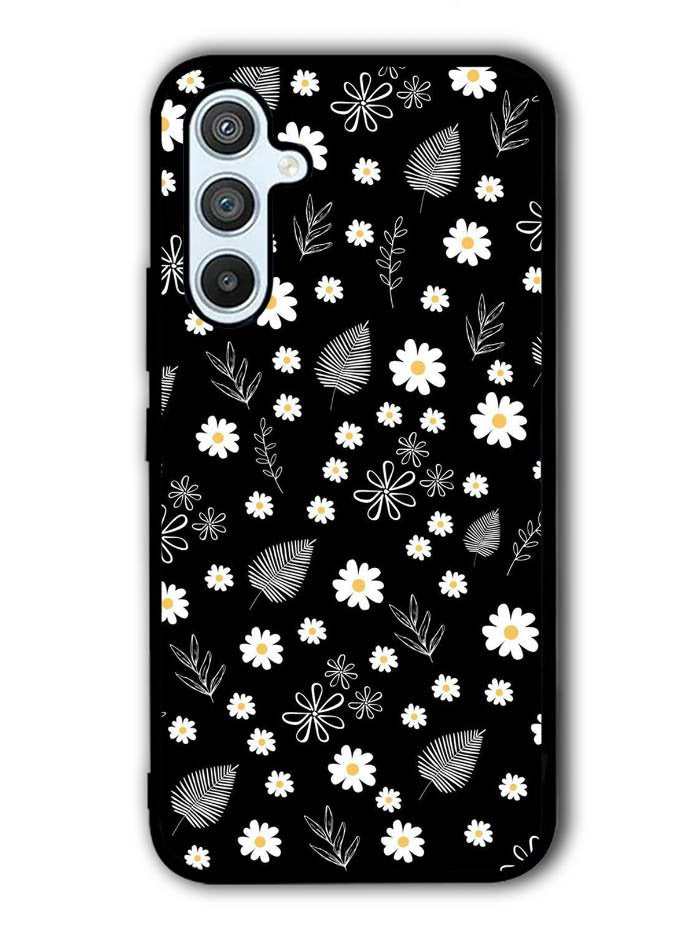 Floral Flower Black White Samsung Galaxy A14 5G Case QC11088
