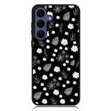 Floral Flower Black White Samsung Galaxy S25 FE Case OV11088