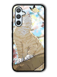 Cat and Butterfly Cartoon Samsung Galaxy A54 5G Case OV11191