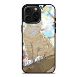 Cat and Butterfly Cartoon iPhone 16 Pro Case OV11191