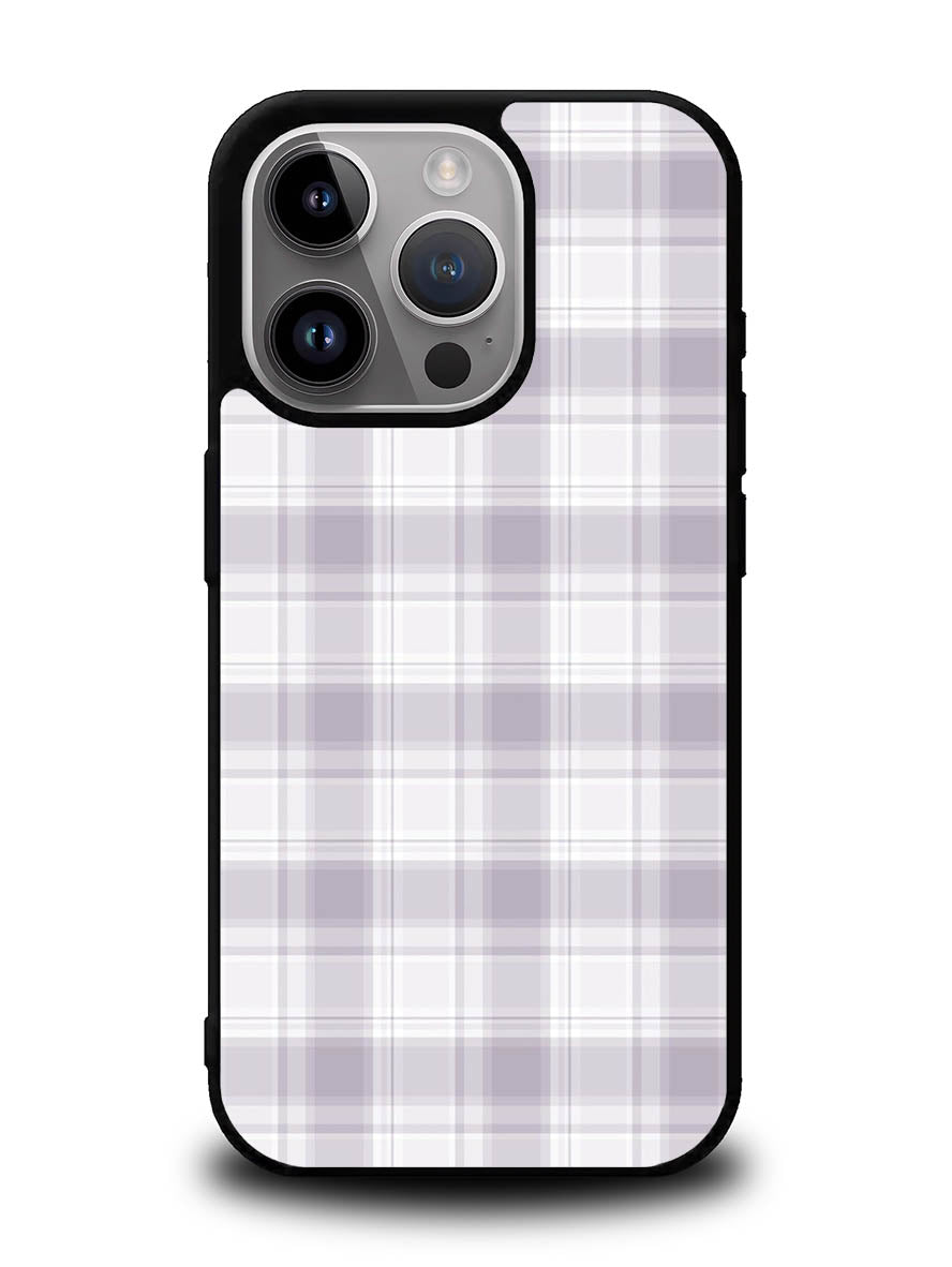 Grid Line Aesthetic Soft Purple iPhone 14 Pro Case QC11103