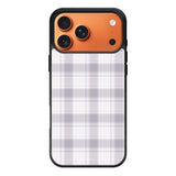Grid Line Aesthetic Soft Purple iPhone 17 Pro Case QC11103