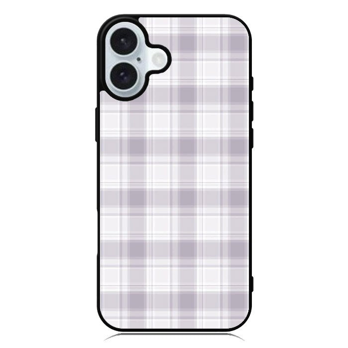 Grid Line Aesthetic Soft Purple iPhone 16 Plus Case QC11103