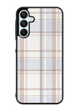 Grid Aesthetic Soft Brown Samsung Galaxy A35 5G Case OV11102
