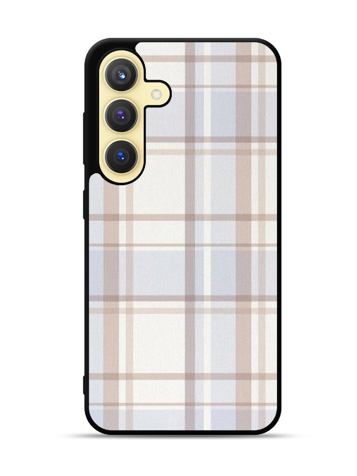 Grid Aesthetic Soft Brown Samsung Galaxy S24 5G Case OV11102