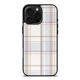Grid Aesthetic Soft Brown iPhone 16 Pro Max Case OV11102