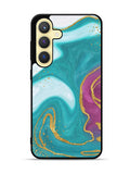 Marble Green and Purple Samsung Galaxy S23 5G Case QC10963