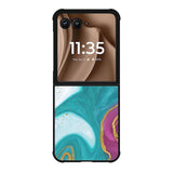 Marble Green and Purple Motorola Moto RAZR Plus 2025 Case OV10963
