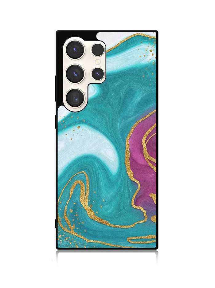 Marble Green and Purple Samsung Galaxy S24 Ultra 5G Case OV10963