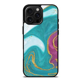 Marble Green and Purple iPhone 16 Pro Case OV10963