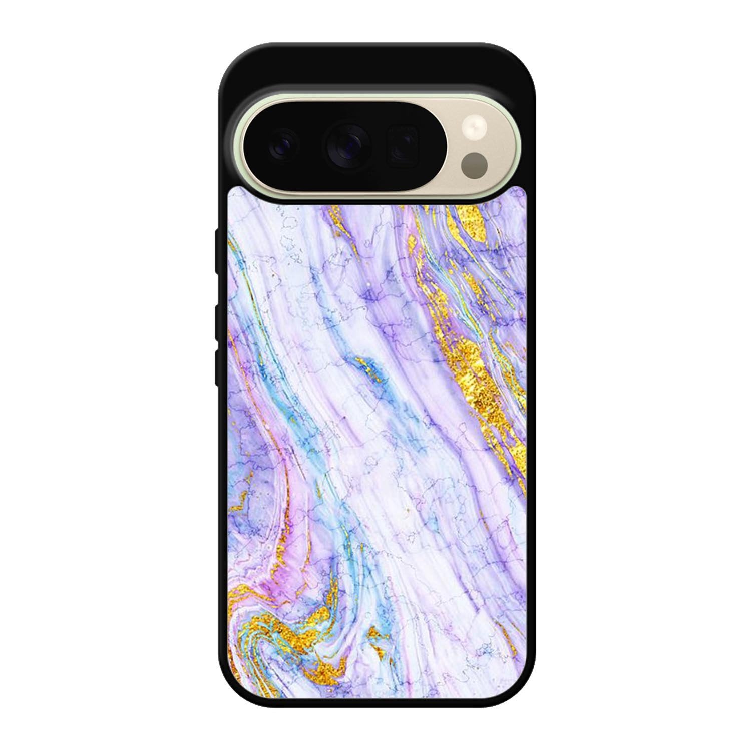 Marble Purple Gold Soft Google Pixel 10 Pro Case QC10965