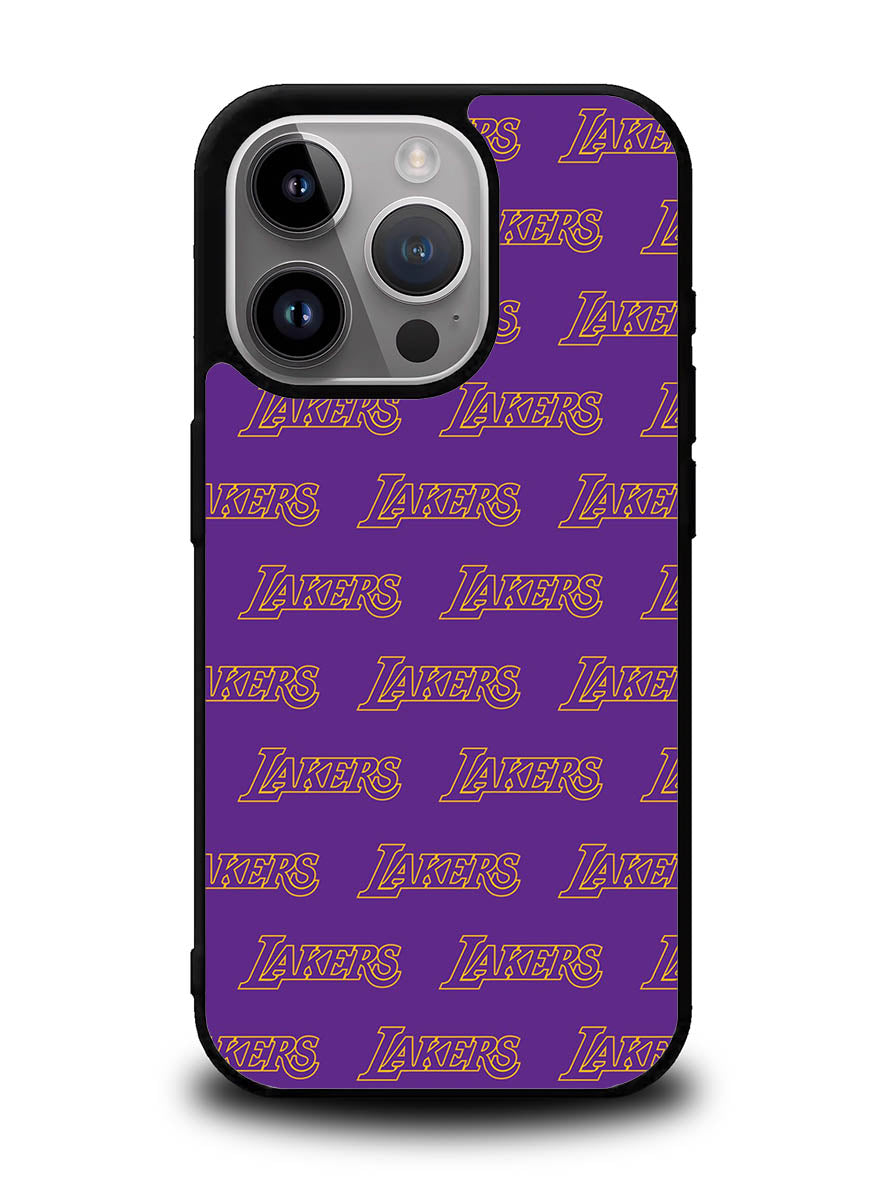 Lakers Pattern LA iPhone 14 Pro Case QC10887