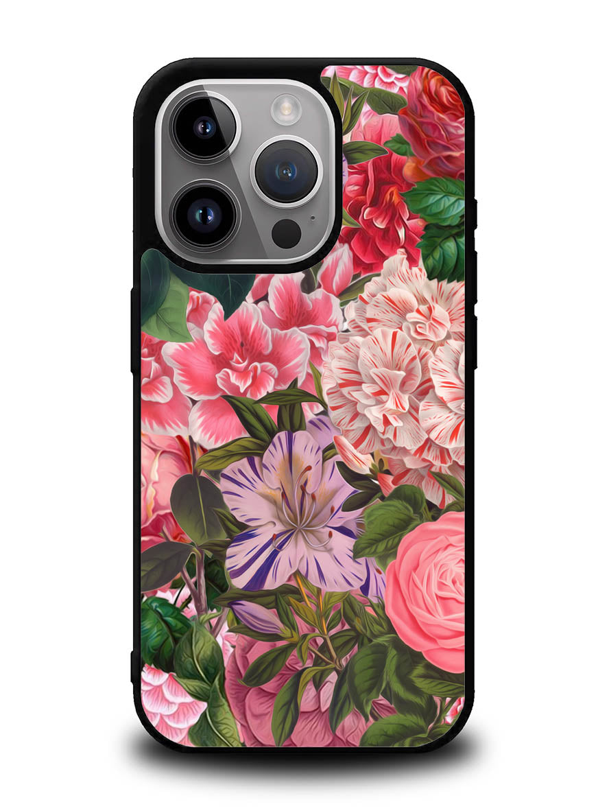 Floral Flower Pattern iPhone 15 Pro Max Case OV10566