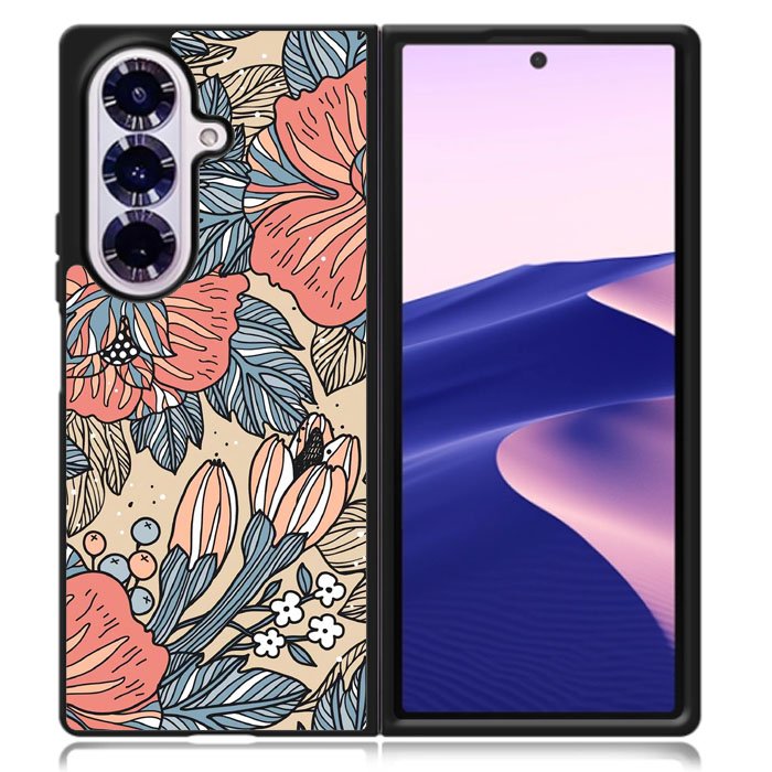 Floral Flower Samsung Galaxy Z Fold 7 Case OV10564