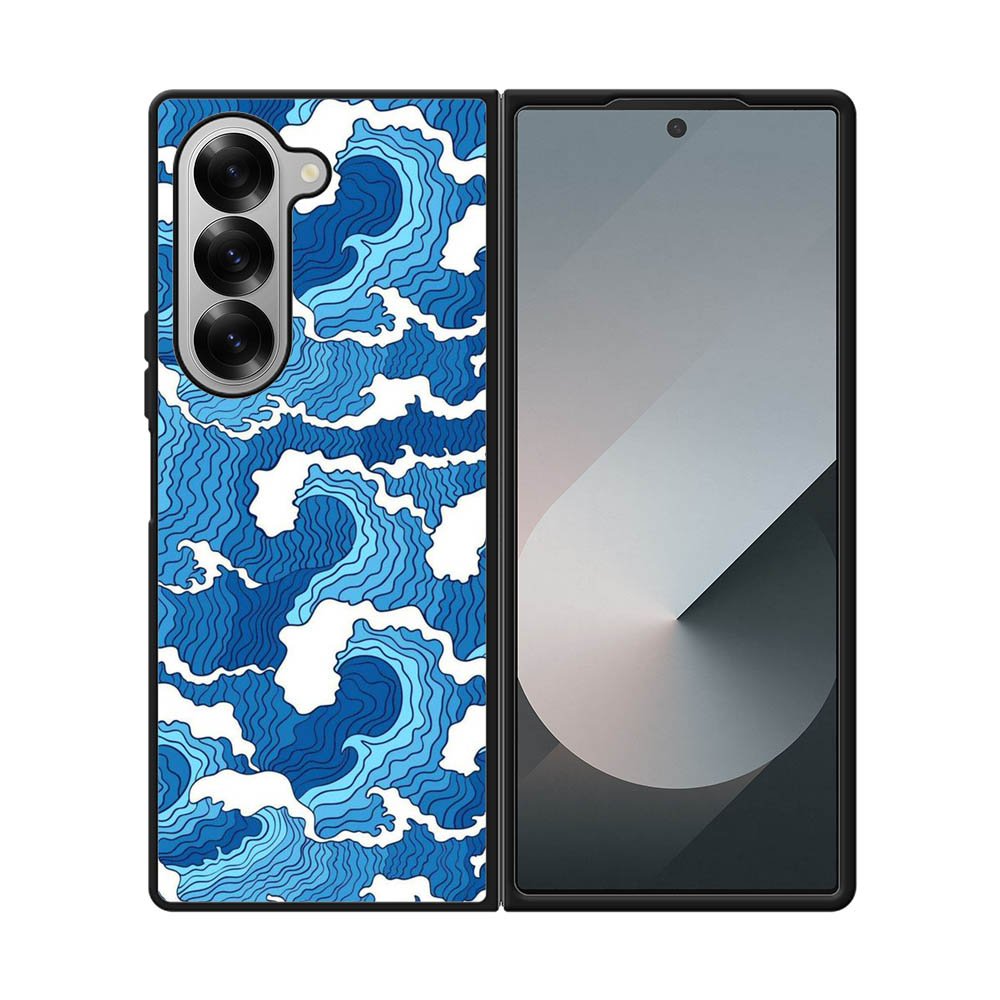 Abstract Wave Samsung Galaxy Z Fold 7 5G Case OV10628